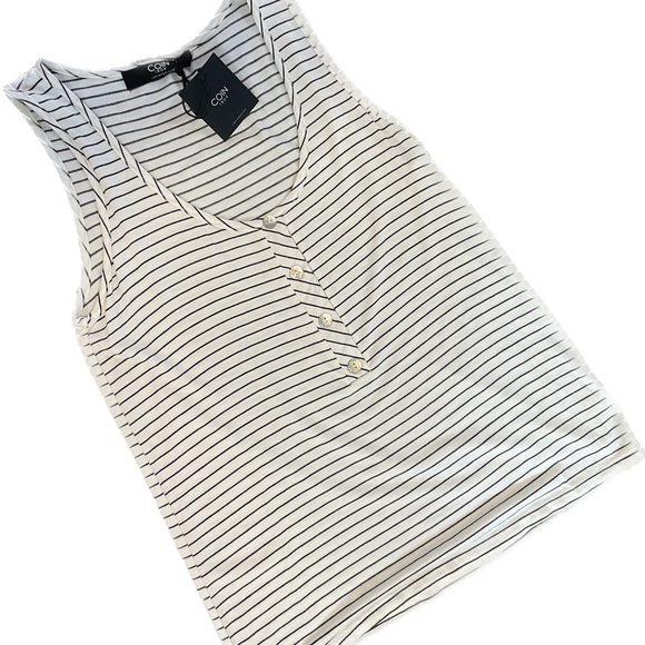 COIN1804 bundle of two striped tops. Basic cami and wrap style. - Picture 2 of 5